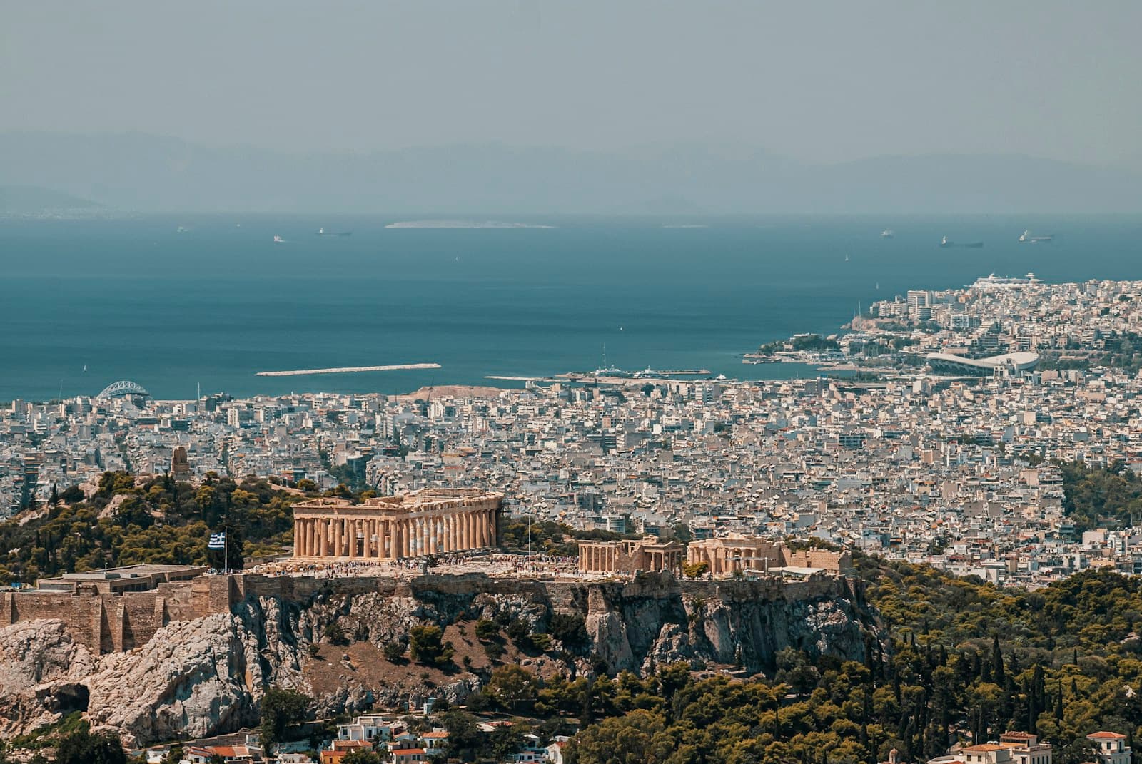 Athens: a view of a city from a high point of view