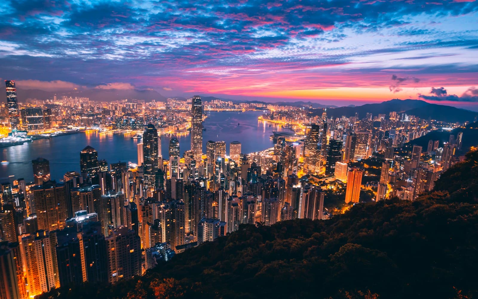 Hong Kong SAR China: aerial photography of city buildings