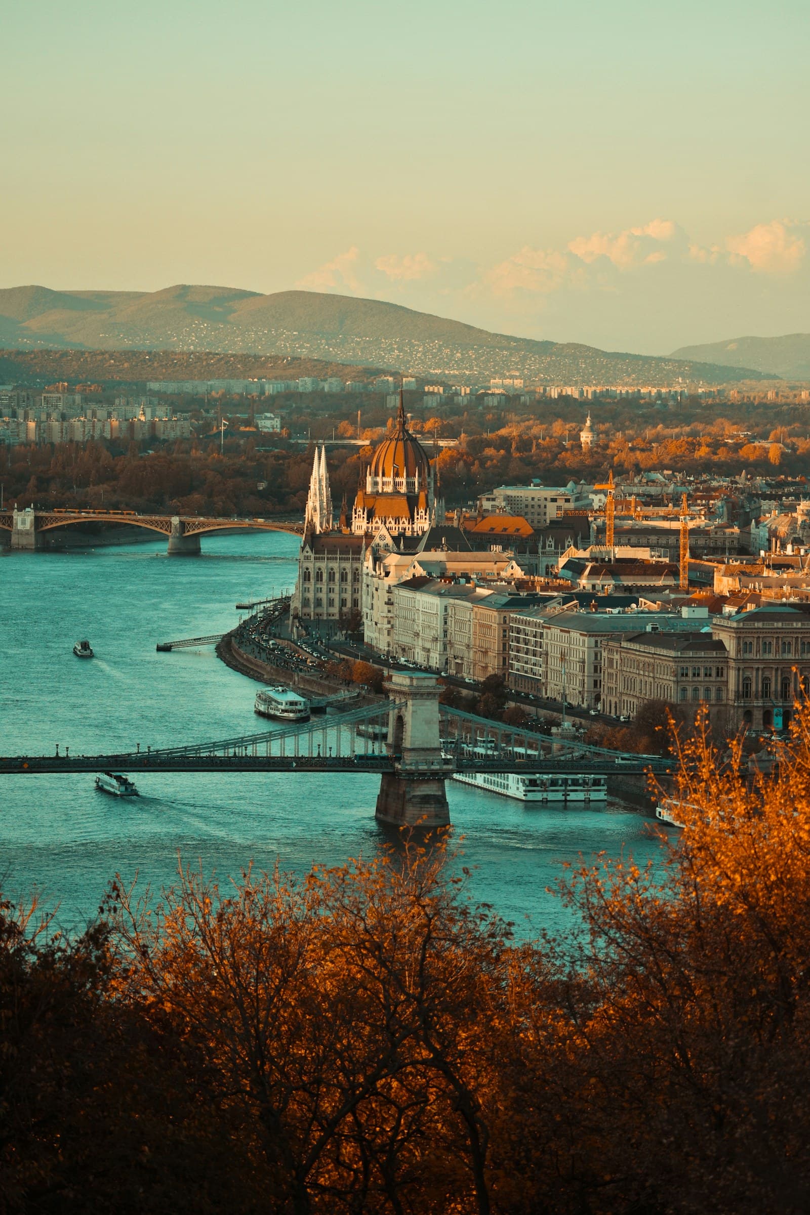 Hungary: view of gray building near body of water