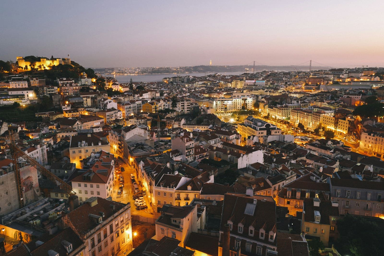 Lisbon: aerial view of village houses
