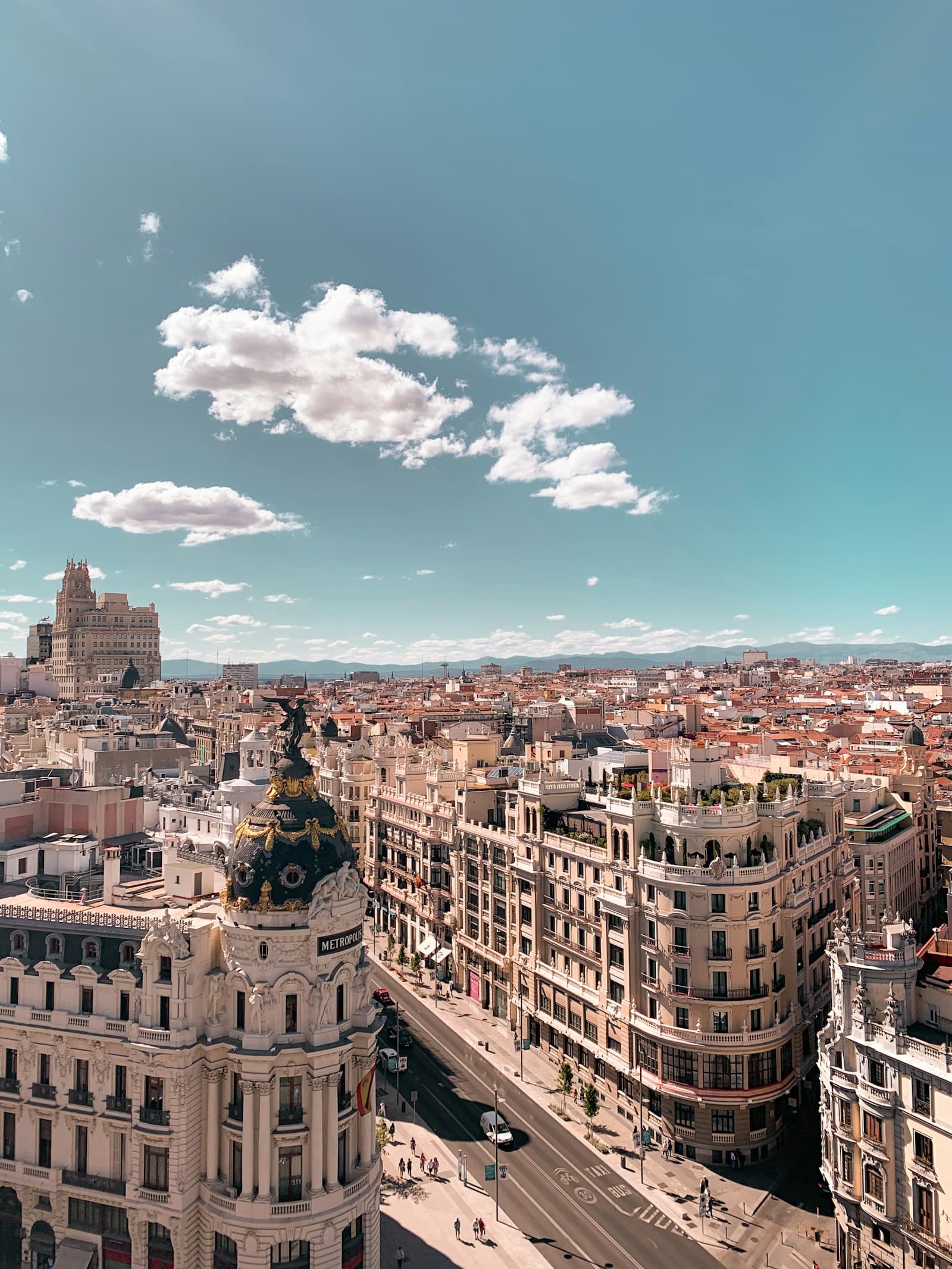 Madrid: brown and black concrete buildings at daytime