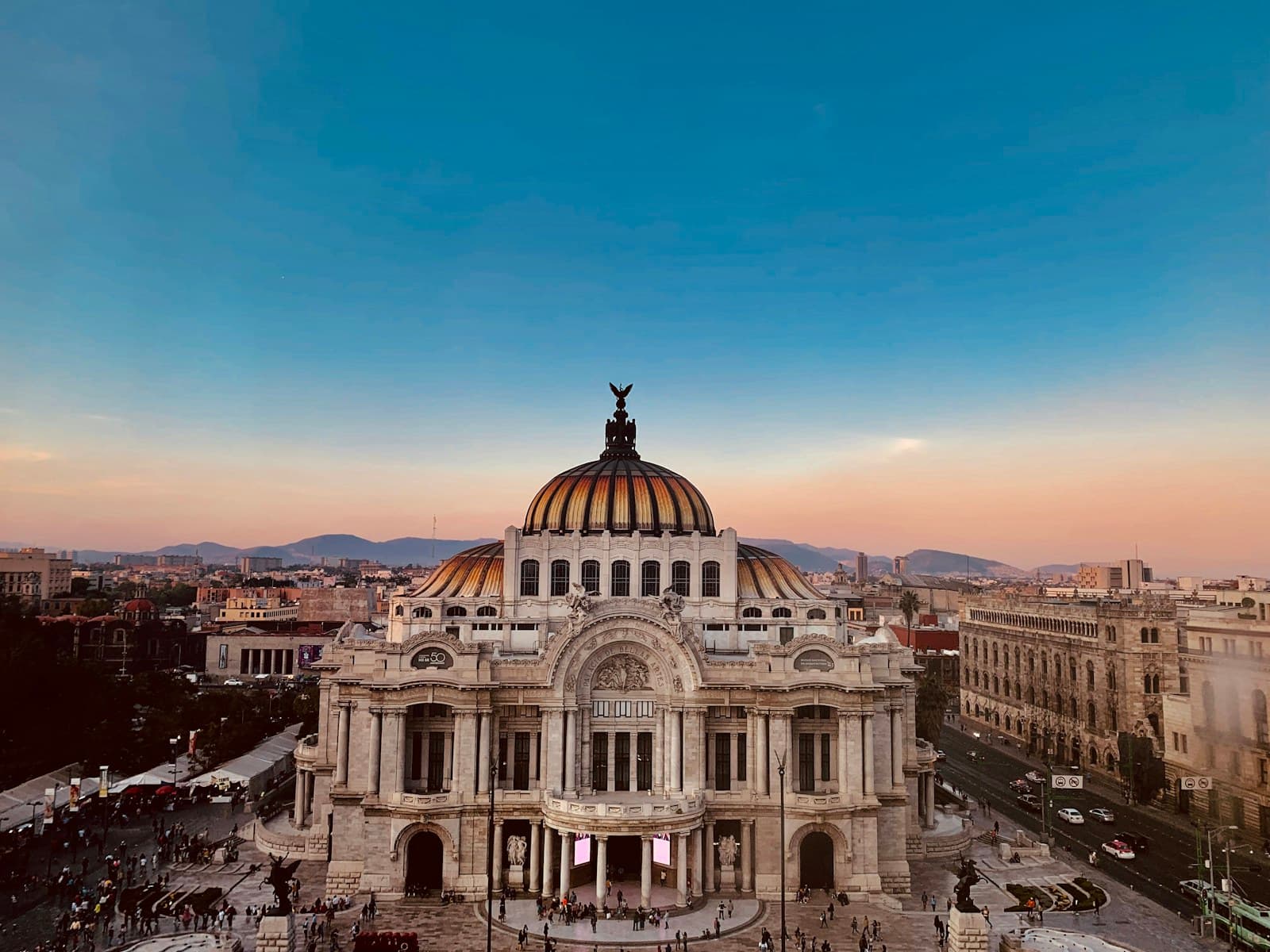 Mexico: aerial photo of dome building under blue sky at daytime