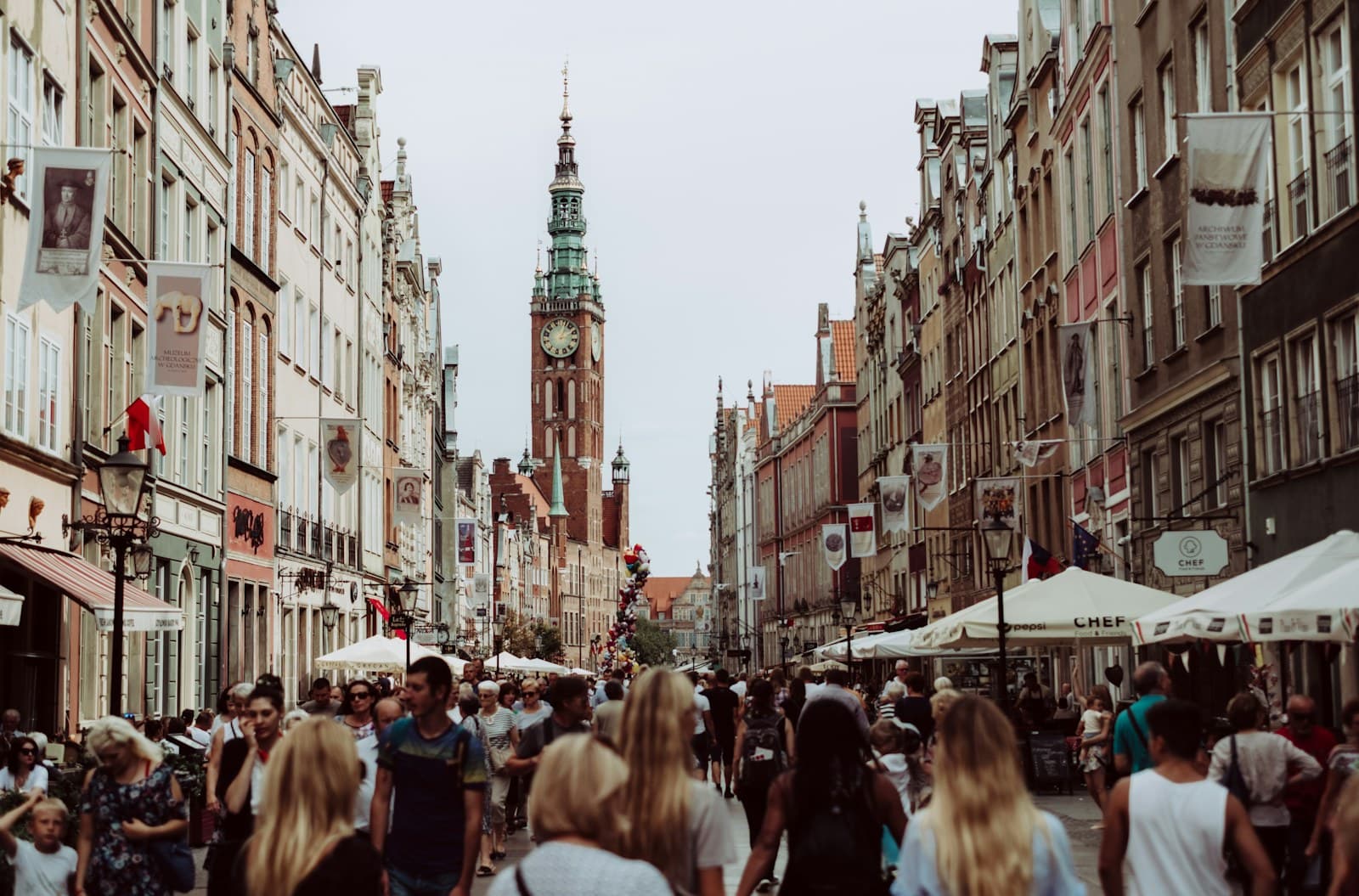 Poland: brown clock tower