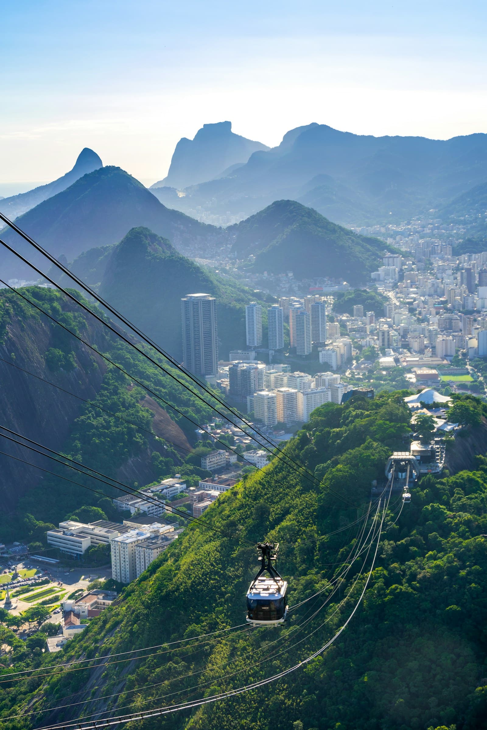 Rio de Janeiro: high-angle photography of cable car