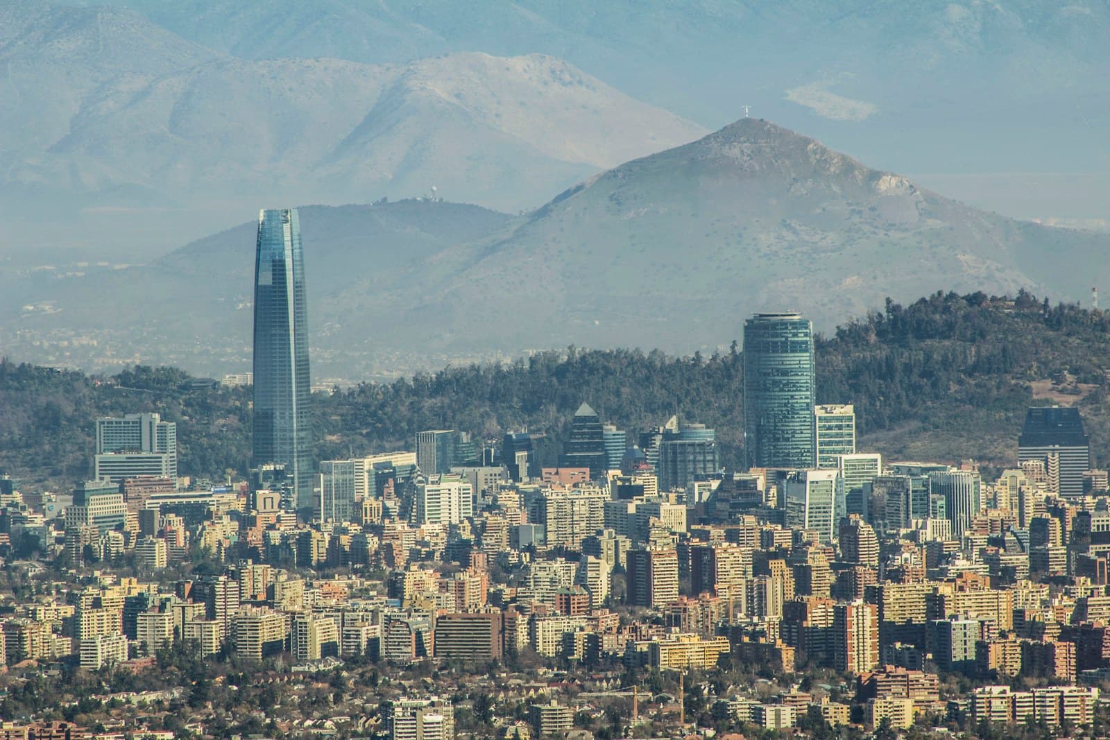 Santiago de Chile: aerial photo of city