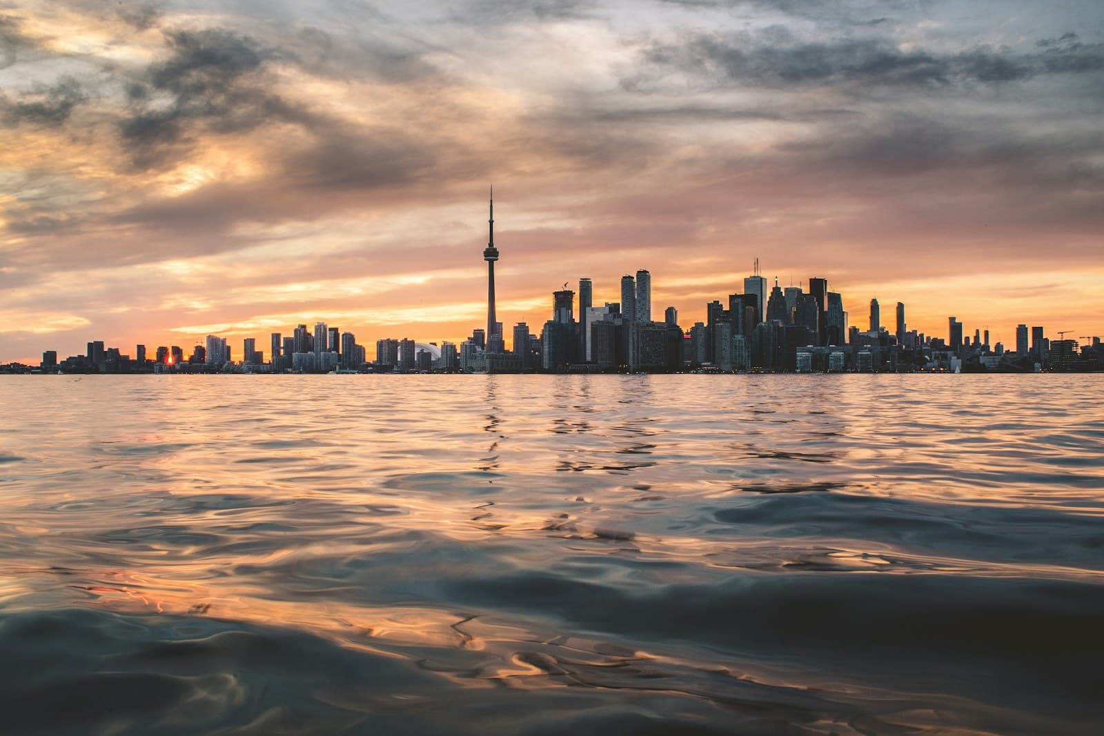 Toronto: body of water under white cloudy sky