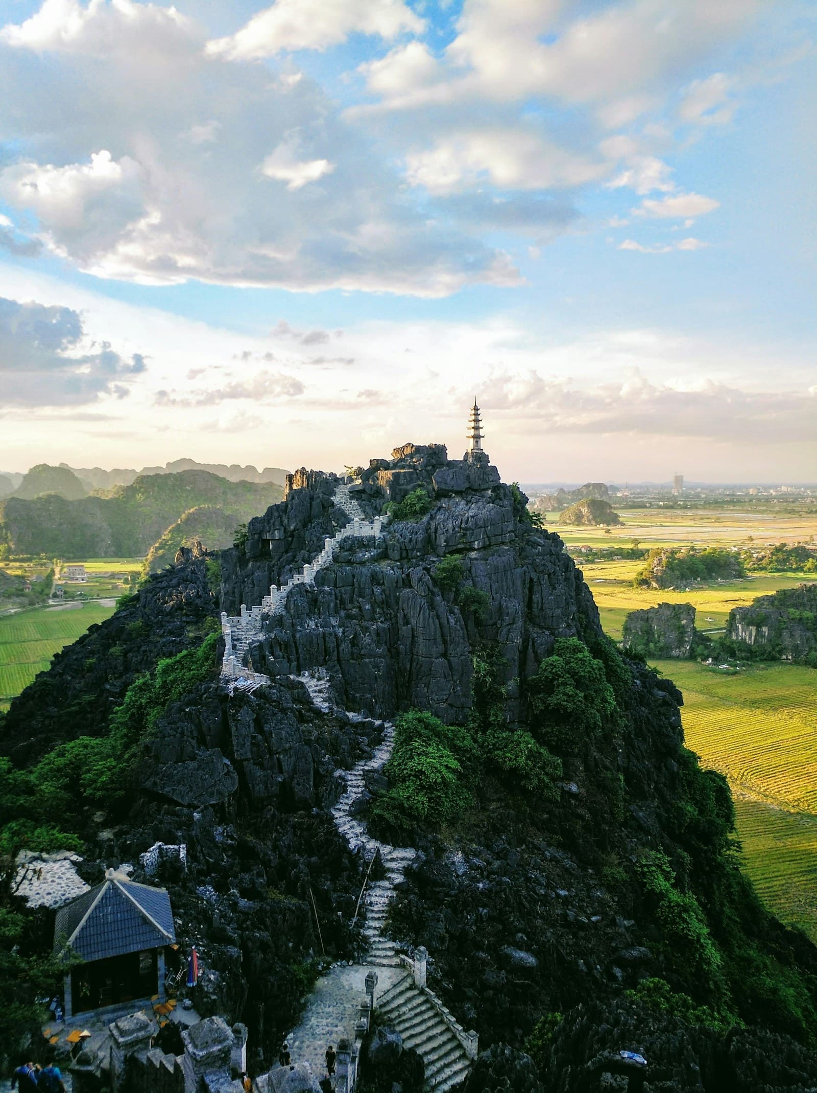 Vietnam: bird's eye view photography of mountain