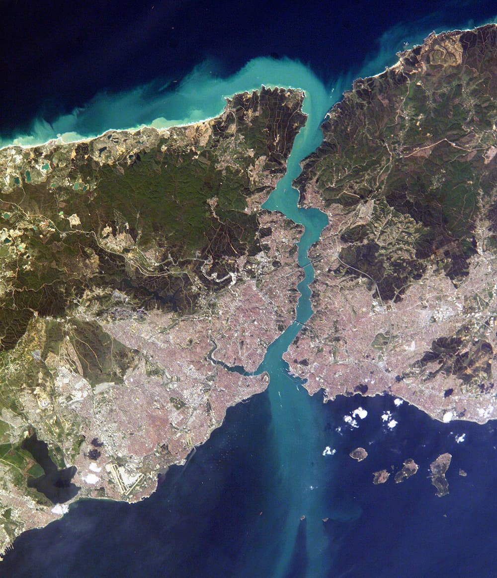 The Bosphorus and Istanbul from orbit