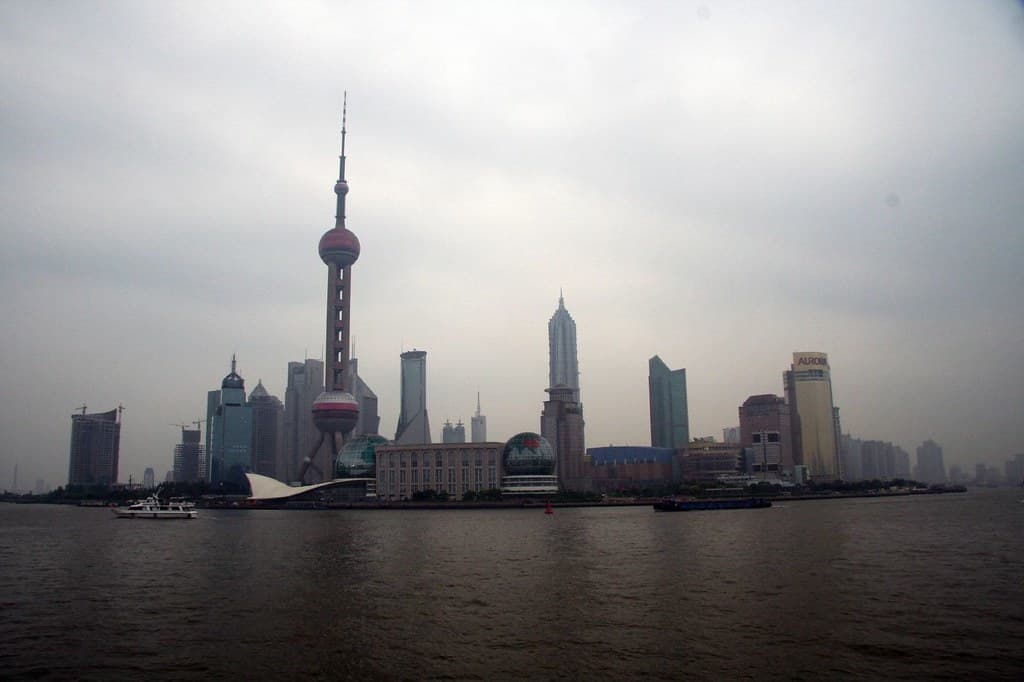 The Bund skyline in Shanghai