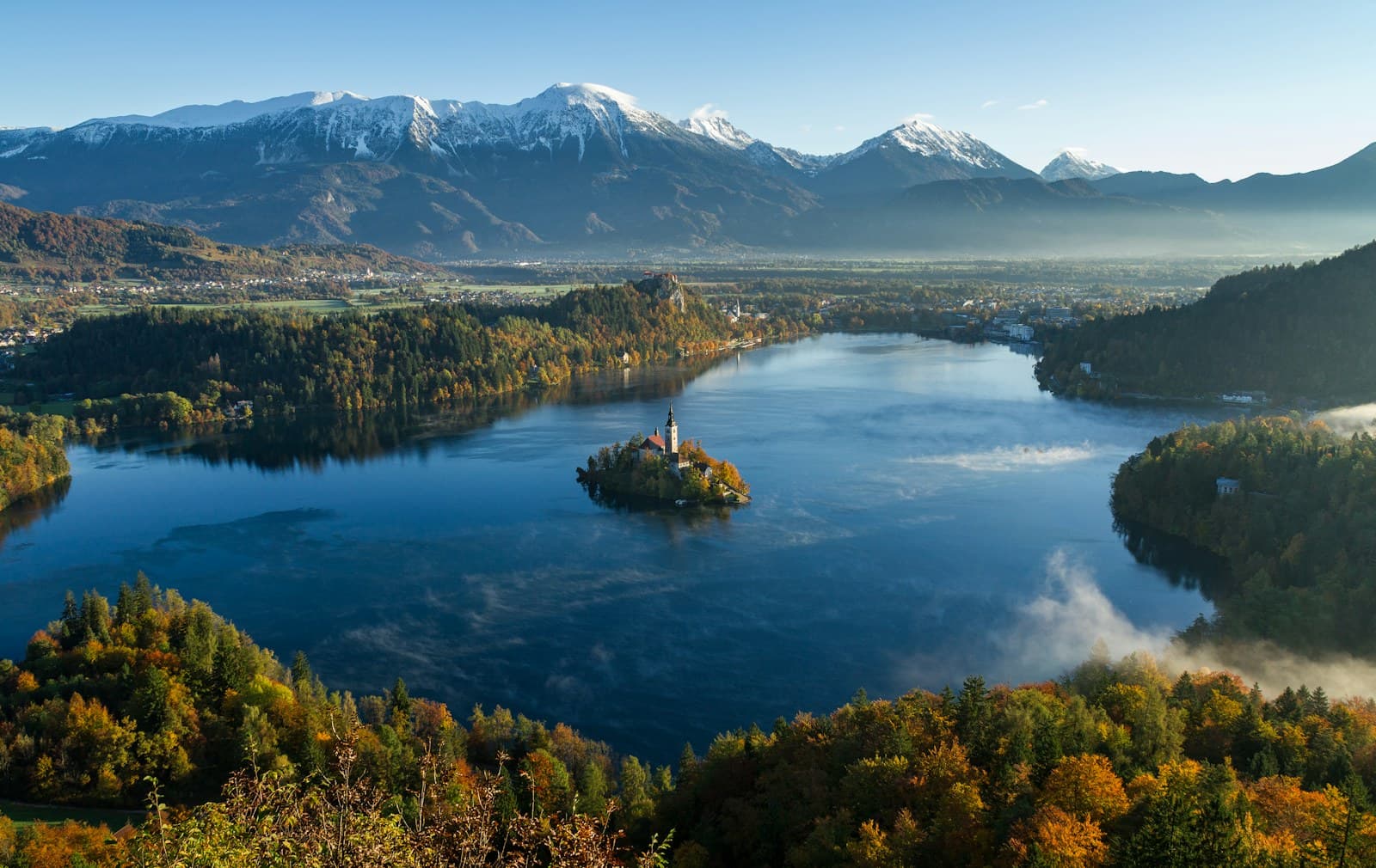 Slovenia: island surrounded by water and mountains at daytime