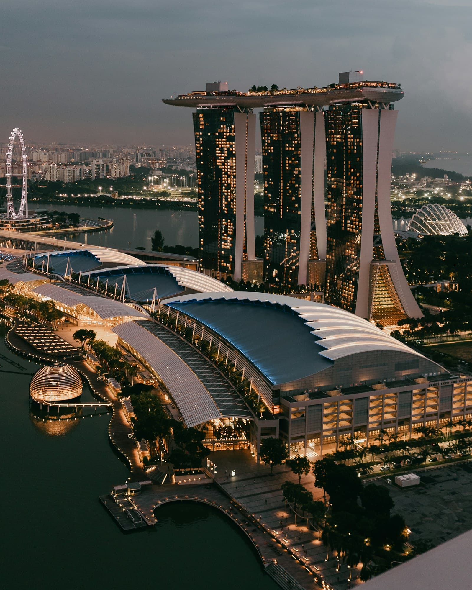 Singapore: aerial view of city buildings during daytime